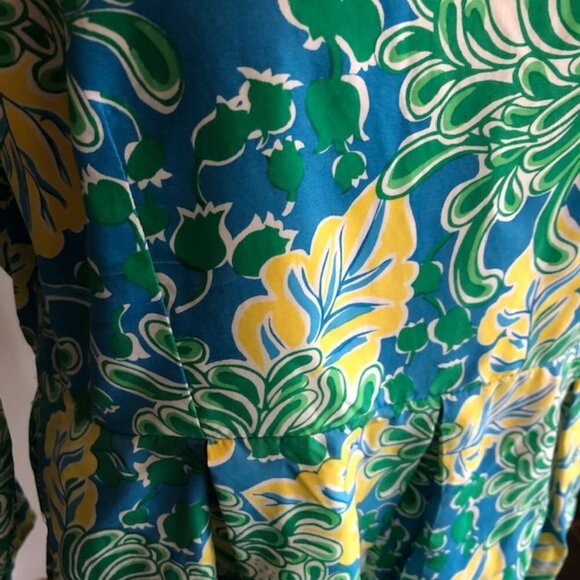 LILLY PULITZER Silk Wide Leg Romper Small 8-10 Vintage Botanical Print - Picture 17 of 17